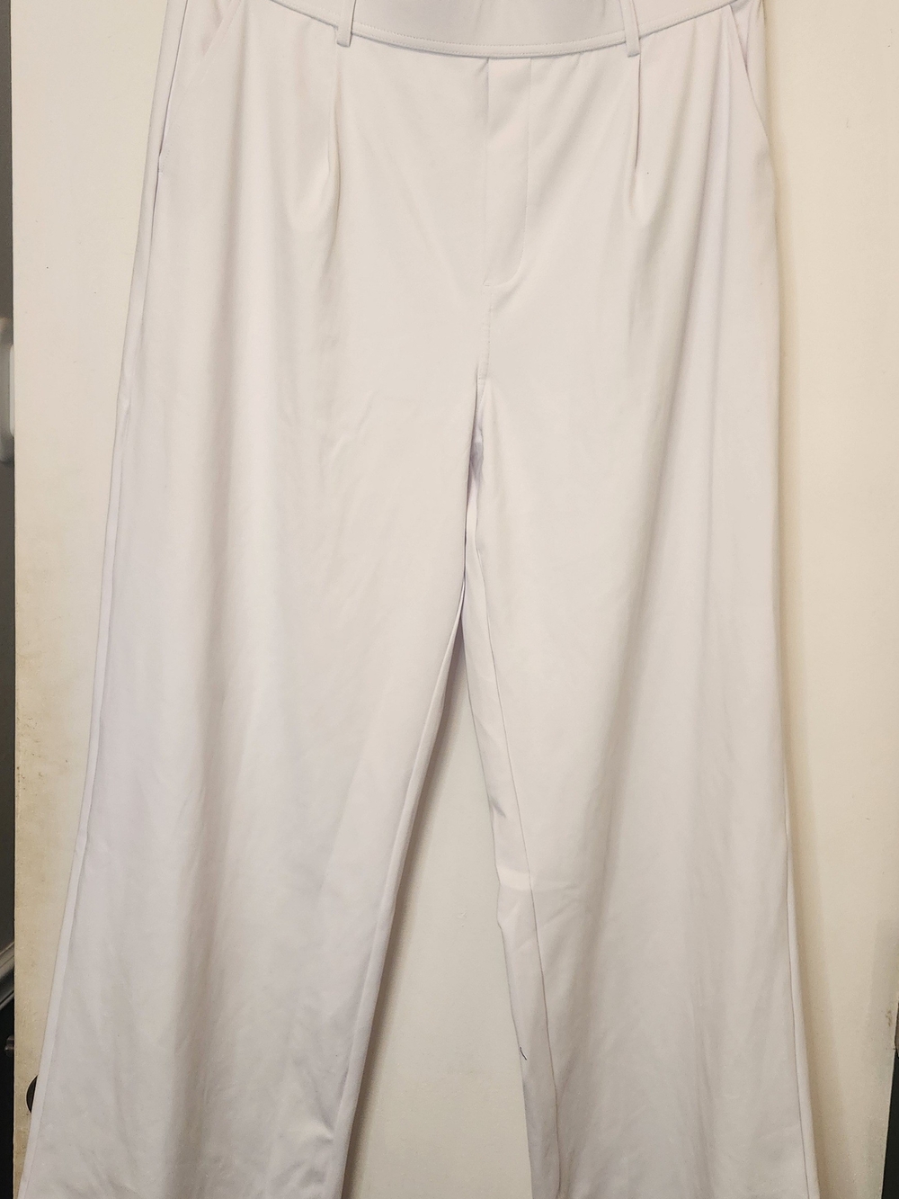 HALARA Cream Wide-Leg High-Rise Trousers NWT
